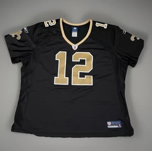 Camiseta para mujer New Orleans Saints Marques Colston talla 2XL negra dorada #12 NFL - Imagen 1 de 6
