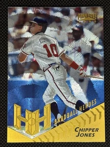 1996 Pinnacle STARBURST #166 Chipper Jones Braves HOF RARE MUSEUM PARALLEL - Picture 1 of 2