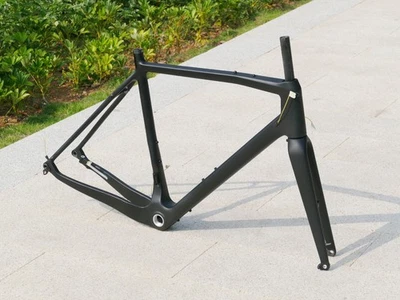 2026 Carbon Matt Gravel Bike Frame 46 49cm 52cm 54cm 56cm 58cm 61cm Bicycle Fork - Image 1 of 4