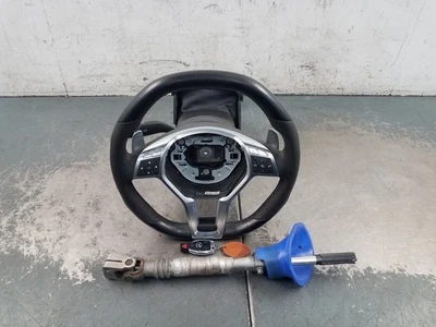 2014 Mercedes AMG E 63 Leather Steering Wheel / Column #7111 VV4 - Image 1 of 4