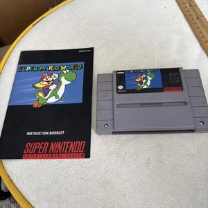 Super Nintendo Super Mario World Game & Instructions - Picture 1 of 7