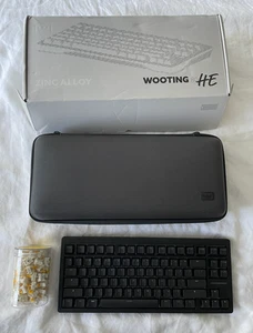 Wooting 80HE ANSI Black Zink Alloy Gaming Keyboard with Case and Extra Switches - Bild 1 von 4