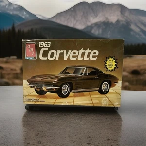 KIT MODELO CORVETTE AMT/ERTL 1963 ESCALA 1/25 NUEVO EN CAJA 3 EN 1 #6520 CAJA ABIERTA NUEVA - Imagen 1 de 11