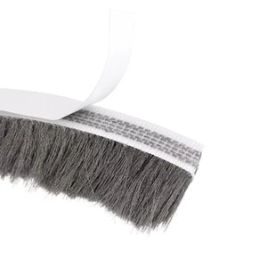 Brush Weather Strip Adhesive Felt Door Seal Strip 394Inch L X 0.9 Inch Gray - Picture 1 of 5