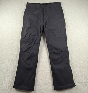 Orvis Pants Mens 32x29 Black Fleece Lined Nylon Camping Weather Resistant - Picture 1 of 6