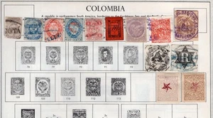 Colombia Small Classic Collection on an Album Page -Pls Read Description - Picture 1 of 2