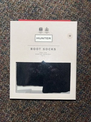 HUNTER Women's Boot Socks Black Shoe Size 5-7 FREE SHIPPING - Image 1 of 4
