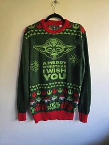 H&M Star Wars Pullover Yoda Weihnachten Grün Medium - Bild 1 von 6