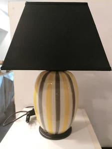 DA VINCI - Lampada in vetro di murano con strisce bianche gialle e nere - Imagen 1 de 5