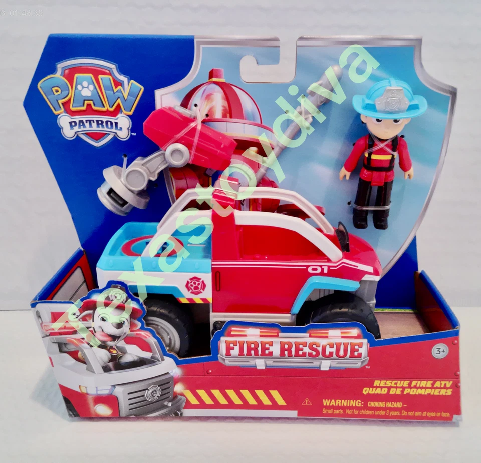 Paw Patrol FIRE RESCUE ATV veículo Ryder boneco e lançador de drone ***LEIA*** - Imagem 1 de 1