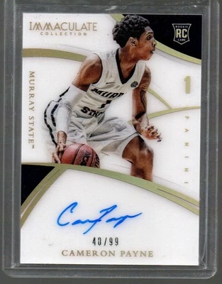Panini Immaculate Collegiate Numbers 2015/99 Cameron Payne #357 Rookie Auto RC Foto 1 de 2