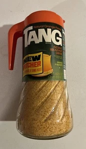 Vintage 1980s Giant 40.5 Oz Tang Orange Drink Unopened Glass Pitcher Full NOS - Picture 1 of 9