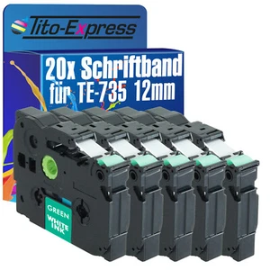 20x Schriftband für Brother TZe-735 P-Touch 1000 1000 BTS 1000 F 1005 BTS 1005 F - Bild 1 von 2