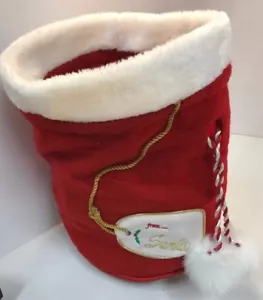 Roter Weihnachtsmannbeutel mit Kordelzug 13" hoch AllHolidays - Bild 1 von 12