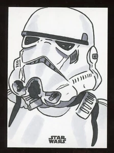 IBRAHIM OZKAN Topps Star Wars feinste ORIGINAL KUNST SIGNIERT Autogrammskizze 1/1 - Bild 1 von 2