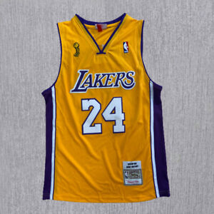 Los Angeles Lakers #24 Kobe Bryant Gold Hardwood Classics Sewing Jersey