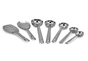 Stainless Steel Premium Laddle Set with Rice Server and Annakai, 7-Piece, Silver