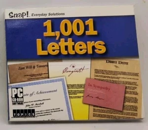 Snap! Everyday Solutions - 1,000 LettersPC CD-ROM Software, Sealed, 2003 TOPICS  - Picture 1 of 3