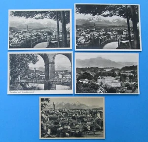 TRAUNSTEIN Germany Kneipp Kurort Spa Resort (5) Vintage Postcards (Incl.3 RPPC) - Picture 1 of 2