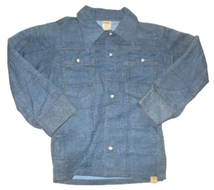 NWT Awesome Vintage Selvedge denim patchwork boys shirt pearl button snaps sz 6  - Picture 1 of 3