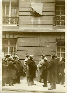 "Gedenktafel an General Ferrié 1932" Originalfoto G.DEVRED / Agence ROL - Bild 1 von 2