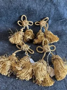 Ornate Tassels Fancy Gold Vintage Decorative Set of 4 - Picture 1 of 3