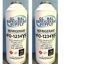 HFO, R1234yf, Refrigerant Automotive A/C, 2 Can Recharge Kit - Picture 1 of 1