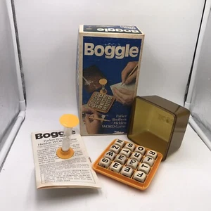 Parker Brothers Boggle Wortspiel 1976 Buchstabenwürfel Timer Vintage - Bild 1 von 7