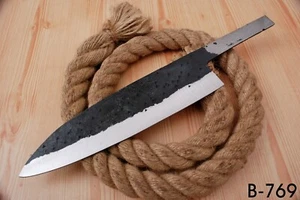 CUSTOM HANDMADE HAND FORGED Railroad Spike Carbon Steel Chef Knife Blank Blade - Picture 1 of 5