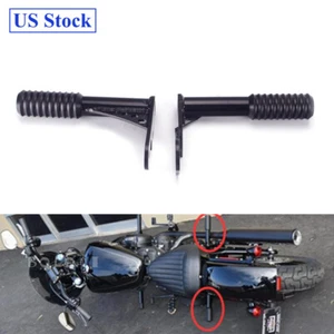 Steel Passenger Crash Bar Black Frame Slider Footpeg For Softail Street Bob 18+ - Picture 1 of 11