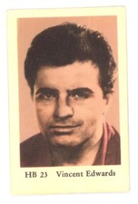 Vincent Edwards 1965 Swedish Dutch TV Movies Film Stars Card HB # 23