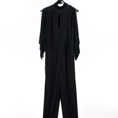 Mono drapeado Halston NWD Nina Jersey talla 10 EE. UU. en tinta azul oscuro Foto 1 de 4