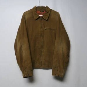 Vintage Moss Grn Abercrombie & Fitch A&F Coat Mens Corduroy Bomber Jacket M Y2k - Picture 1 of 18