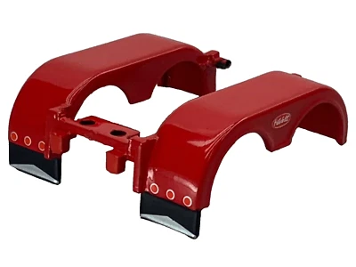 1/64 DCP PARTS RED PETERBILT 359/379/389 REAR WTI FENDERS W/ LIGHTS - Image 1 of 4