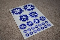 Yamaha Decal Stickers Motorbike Race Racing Motorcycle Tank Fairing Blue
