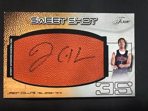 2001-02 Jason Collins Fleer Flair Sweet Shot JUMBO AUTOGRAPHED BASKETBALL 79/390 - Picture 1 of 3