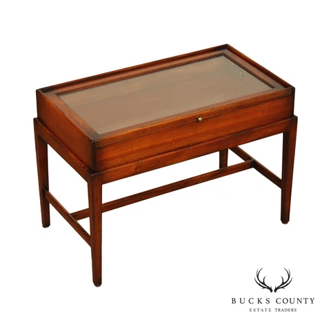 Chippendale Style Mahogany Vitrine Display Cabinet Coffee Table Cover