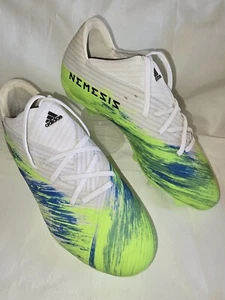 Adidas Nemeziz 19.2 FG (EG7220) White/ Black/Green Men's Soccer Cleats Size 7 - Picture 1 of 9