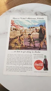 Vintage 1943 Coca Cola Advertising Cardboard 7" x 10" - Bild 1 von 1