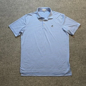 Peter Millar Shirt Mens Large Blue Striped Summer Comfort Golf Casual Classic - Picture 1 of 10