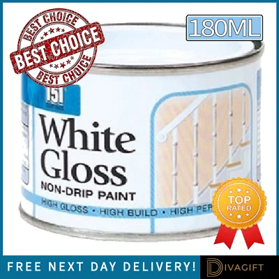 VERNICE BIANCA LUCIDA ANTIGOCCIA CASA FAI DA TE LEGNO METALLO CEMENTO INTERNO 180ML NUOVA - Immagine 1 di 4