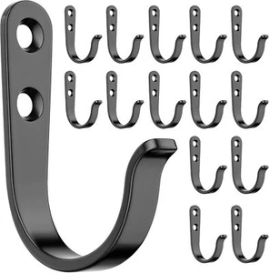 Metal Wall Hooks - 15 Pack for Hanging Coats, Towels, Keys - Holds 40 lbs - Picture 1 of 9