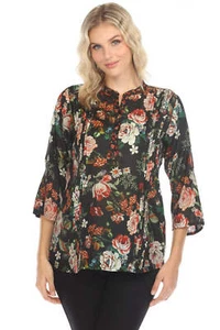 Johnny Was Siye Attar Seidenbluse mit Blumenmuster C11324A-O - Bild 1 von 11