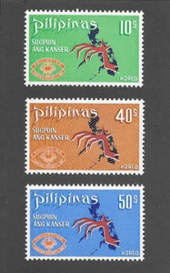 Filippine 1970 Philippine Cancer Society - set di 3 - MNH - Foto 1 di 2