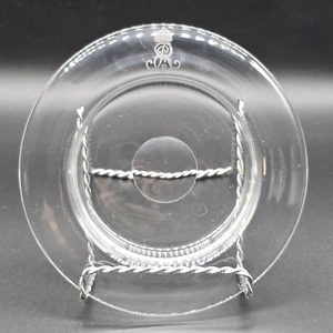 Antique King Edward VII Cypher Glass Shallow Bowl Wine Bottle Coaster 6.25" Diam - Imagen 1 de 8
