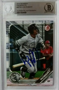 2019 LUIS ROBERT AUTOGRAPH BOWMAN ROOKIE! BECKETT #00011604498 $70 CLEARANCE! - Picture 1 of 6
