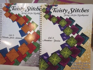 Carole Lake Michael Boren TWISTY STITCHES Vol 1 & 2 Needlepoint Stitch Ref Books - Picture 1 of 3
