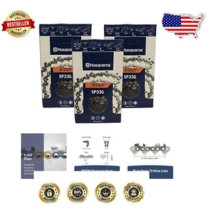 SP33G X-Cut 18-Inch Semi-Chisel Chainsaw Chain - 3 Pack for Precision Cutting - Picture 1 of 8