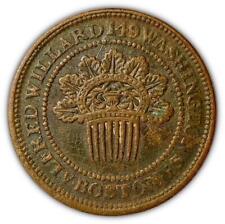 1835 ALFRED WILLARD 149 WASHINGTON ST. BOSTON HARD TIMES TOKEN XF Coin #2203
