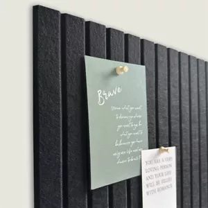 6pcs Large Cork Board for Office Black Felt Board Alternative - Slat Wall Paneli - Picture 1 of 9